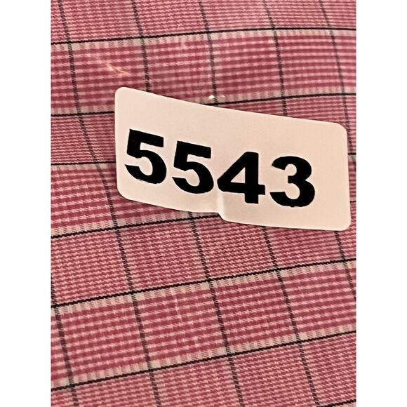 J Crew Dress Shirt Mens Large Pink Plaid Wrinkle Free 80s 2 Ply Button Up - Picture 11 of 11